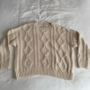 Princess Polly Cream Cable Knit Sweater